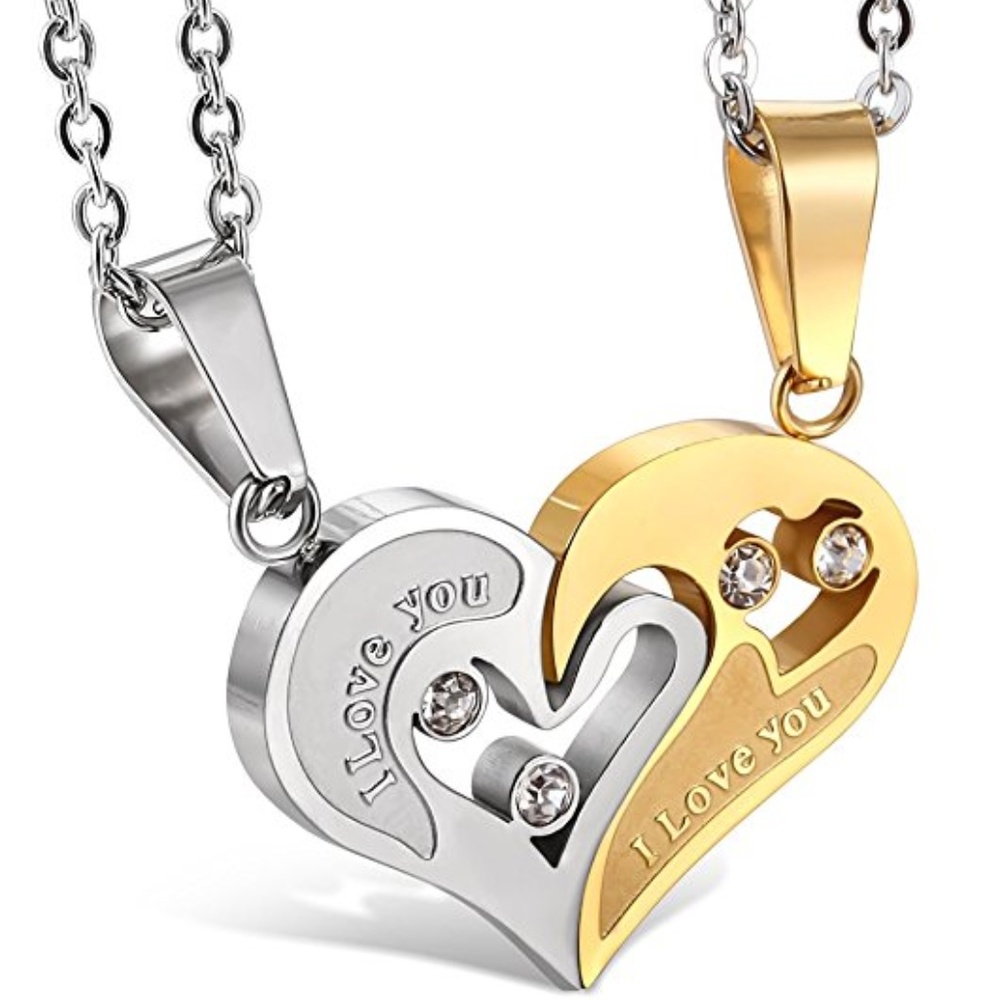 Stainless Steel Mens Women, Couple Necklace